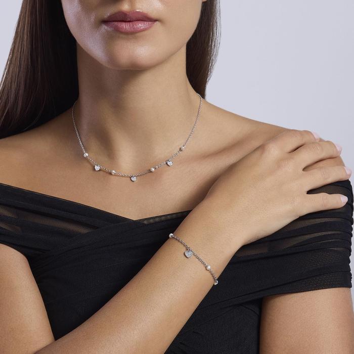 Bracciale con perle coltivate e ciondolo cuore Viva la Vida