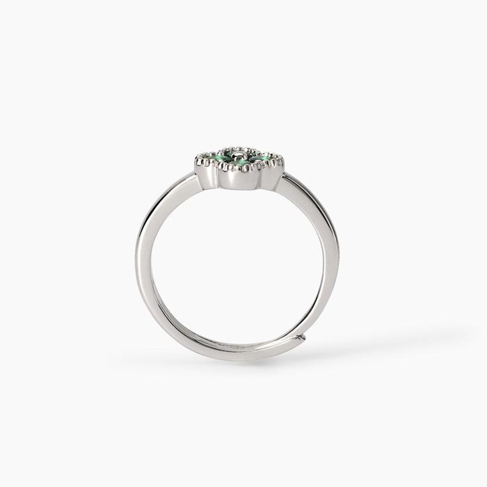 Anello con fiore verde Jasmine