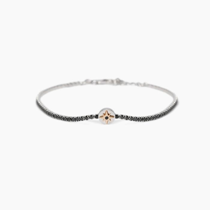 Bracciale tennis da uomo con rosa dei venti Cruise