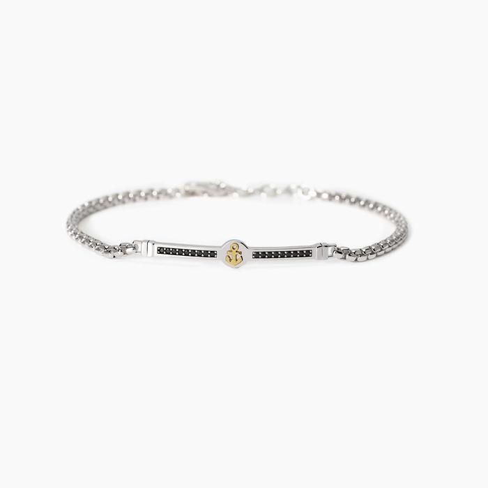 Bracciale con placca centrale ancora Cruise
