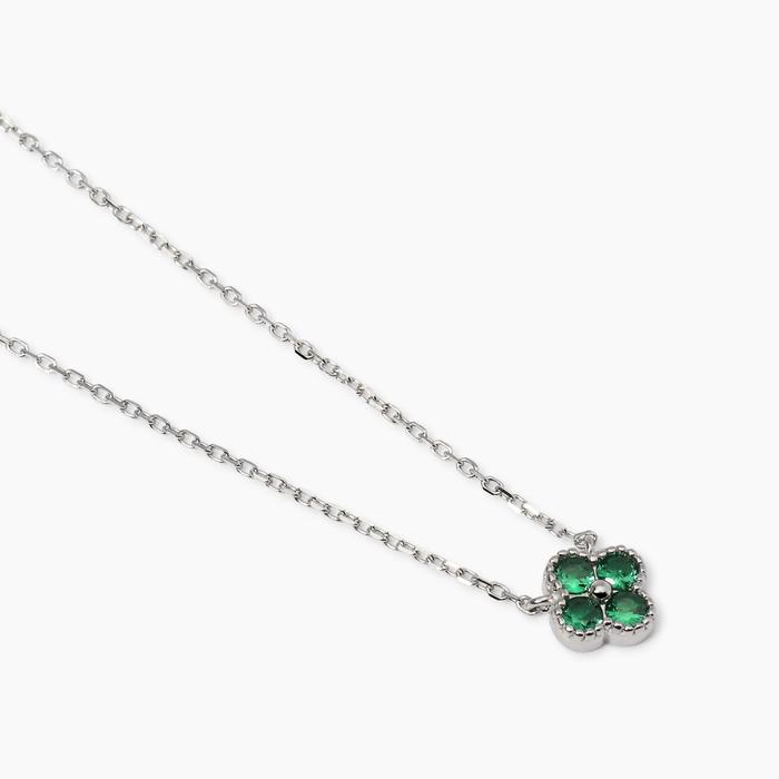 Girocollo con ciondolo fiore verde Jasmine