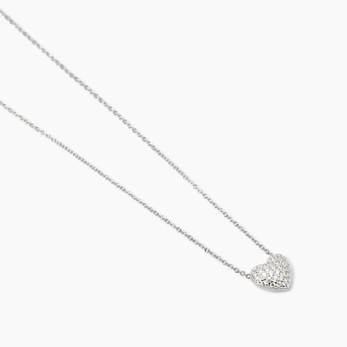 Girocollo in argento con fiore in zirconi Feeling