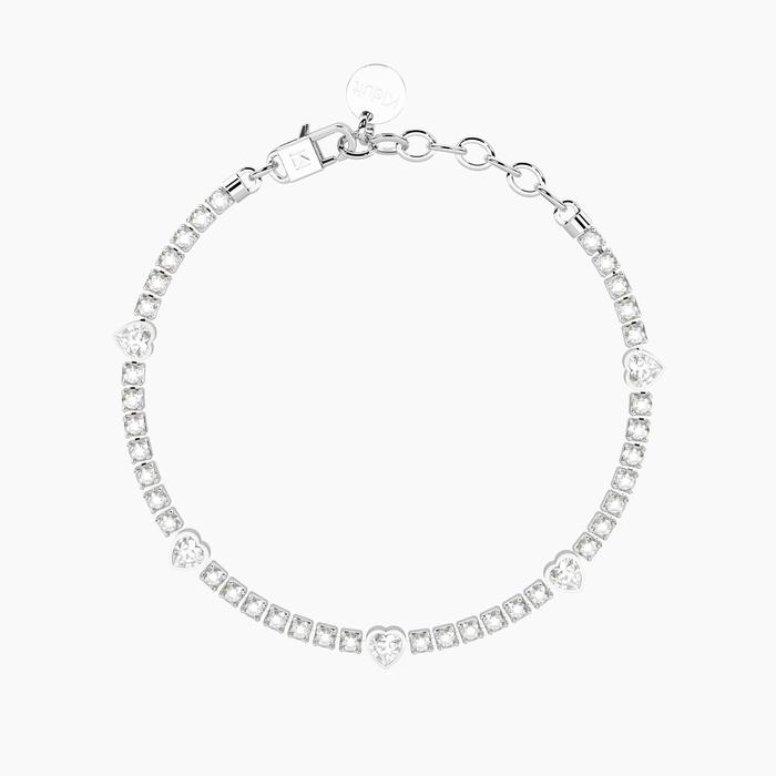 Bracciale tennis in cristalli e cuori Style 50