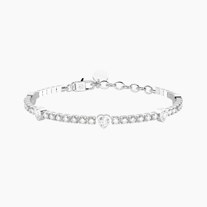 Bracciale tennis in cristalli e cuori Style 50