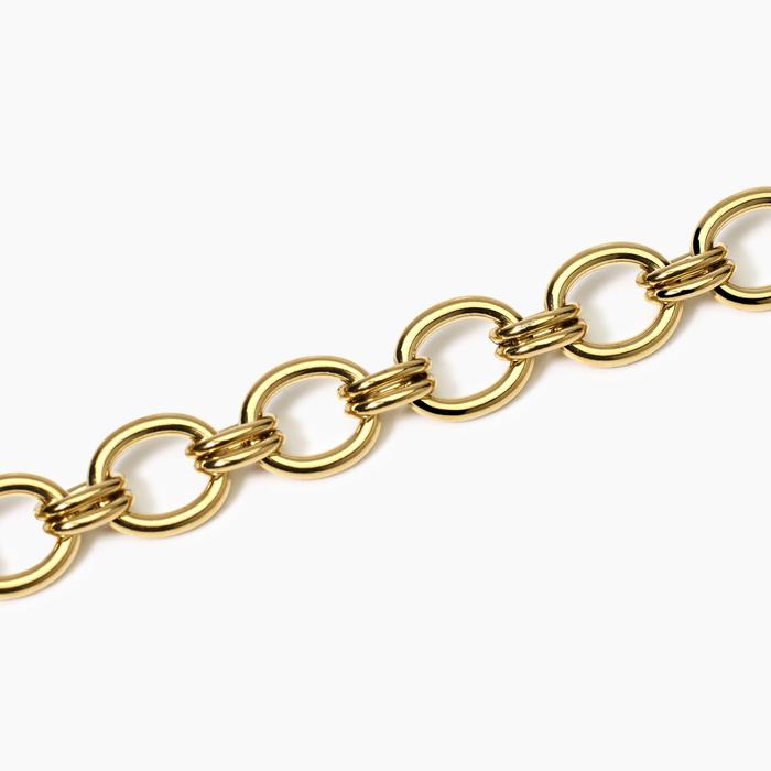 Bracciale in acciaio con catena larga