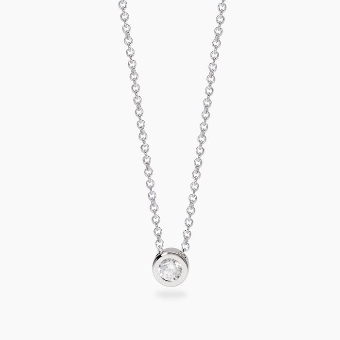 Girocollo con punto luce tondo in diamante lab-grown 0,14 carati My Diamond