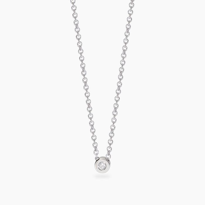 Girocollo con punto luce tondo in diamante lab-grown 0,04 carati My Diamond