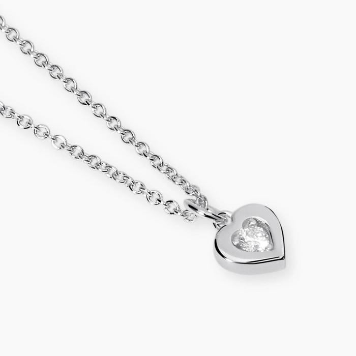 Girocollo con ciondolo cuore e diamante lab-grown My Diamond