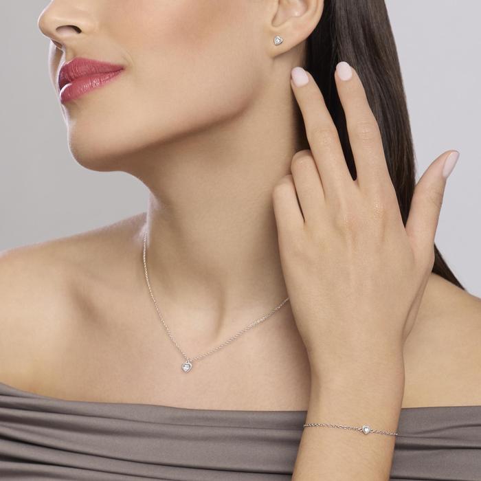 Orecchini a cuore con diamanti lab-grown My Diamond