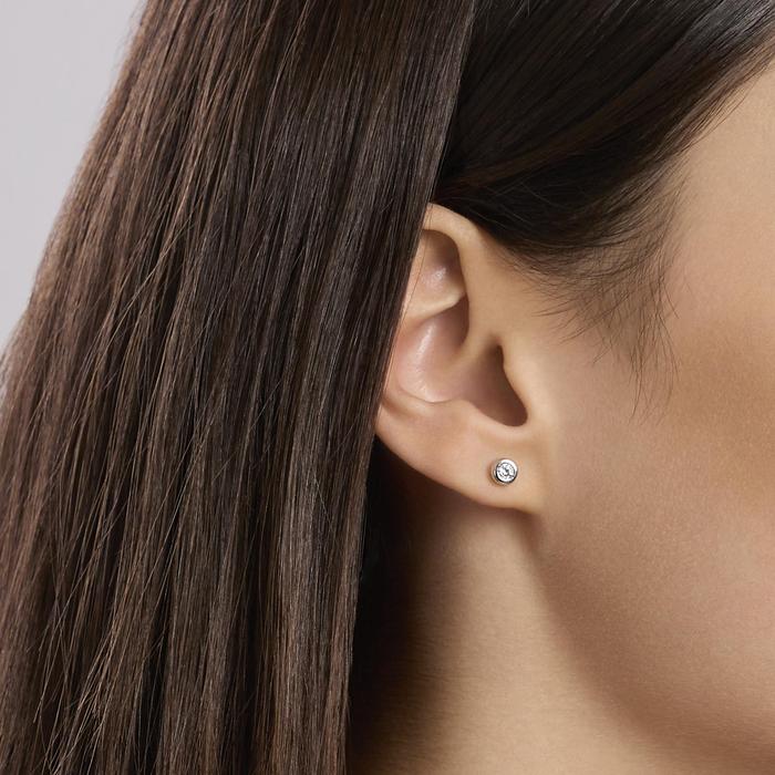 Orecchini a lobo tondi con diamanti lab-grown 0,09 carati My Diamond