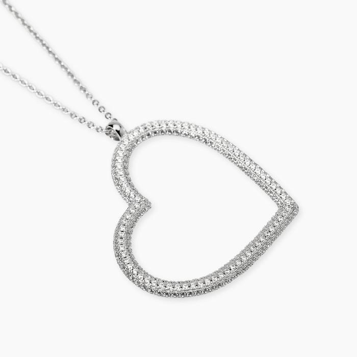 Collana con cuore in zirconi VERA