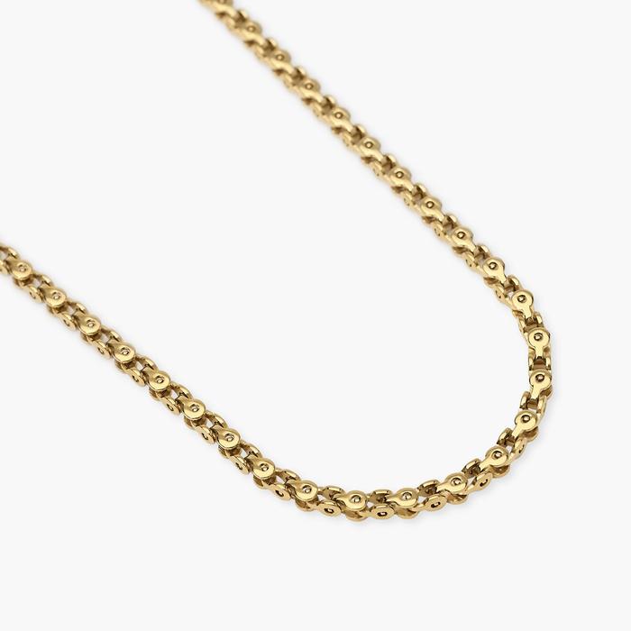 Collana uomo in acciaio dorato con catena fancy Style 35