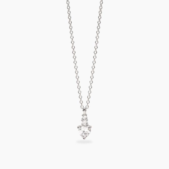 Girocollo con pendente con zirconi taglio cuore ROUGE