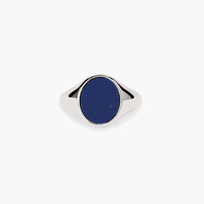 Anello ovale in argento e lapis KINGSTONE