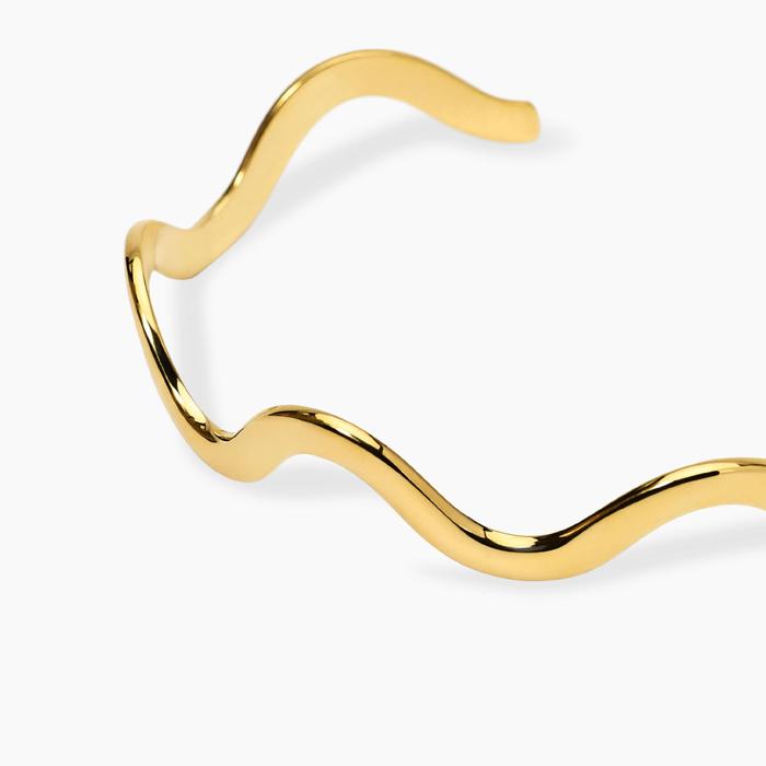 Bracciale schiava ondulato in dorato Style 82