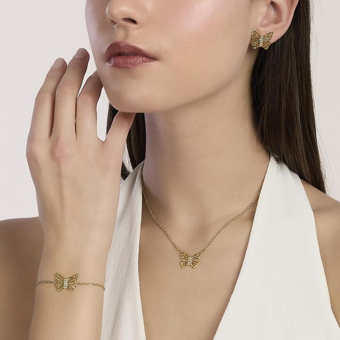 Bracciale dorato con farfalla Style 67