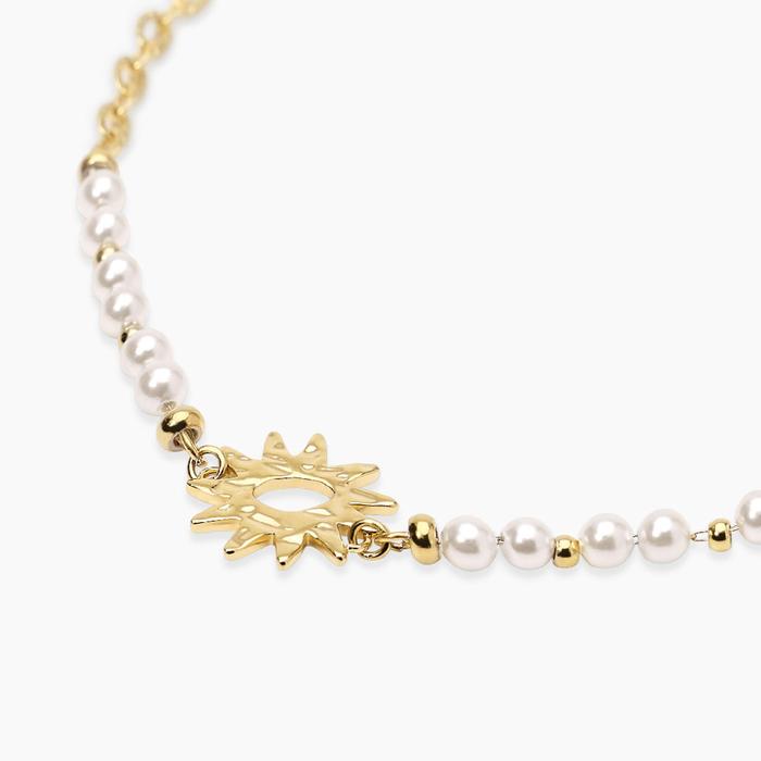 Bracciale con perle conchiglia e sole Style 68