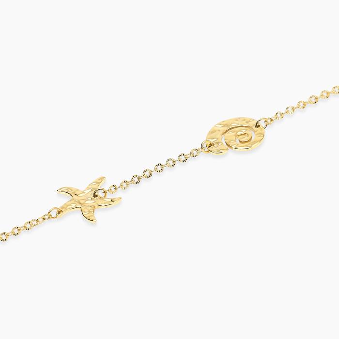 Bracciale dorato con elementi marini Style 68