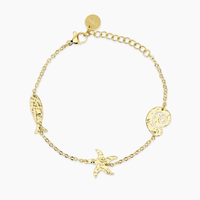 Bracciale dorato con elementi marini Style 68