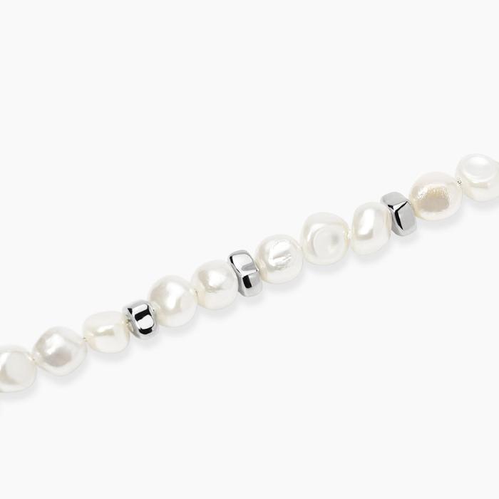 Bracciale in acciaio e perle conchiglia Style 70