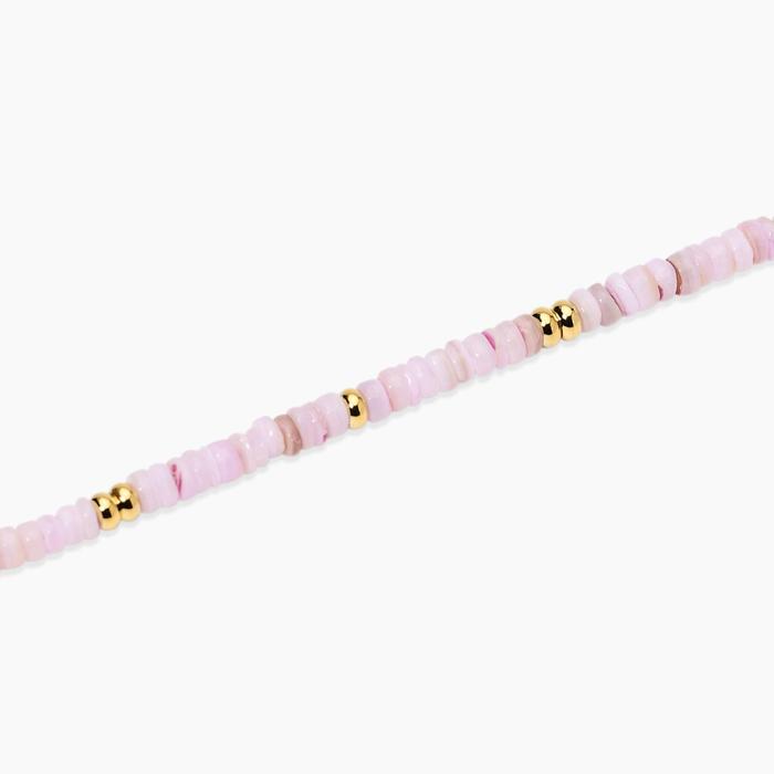 Bracciale regolabile con conchiglie rosa Style 78