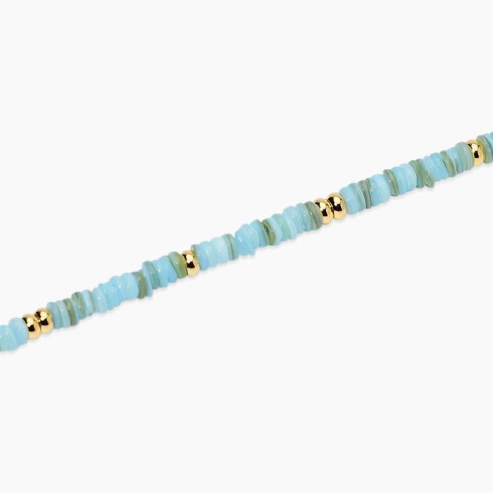 Bracciale regolabile con conchiglie azzurre Style 78
