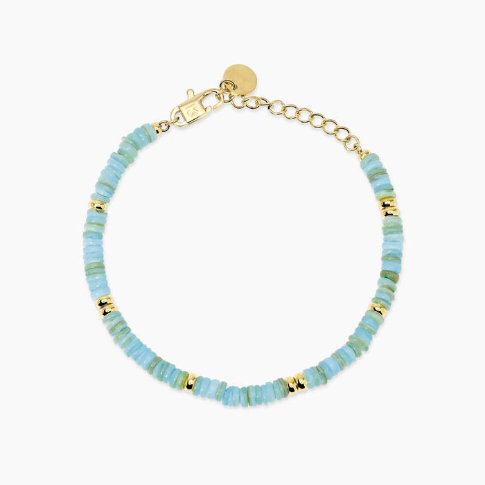 Bracciale regolabile con conchiglie azzurre Style 78