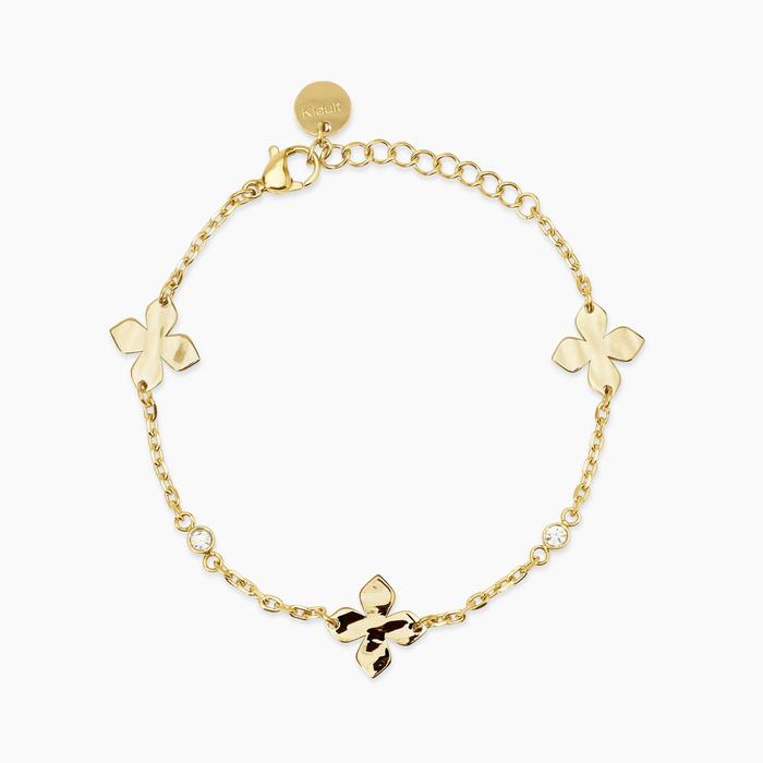 Bracciale dorato con fiori Style 66