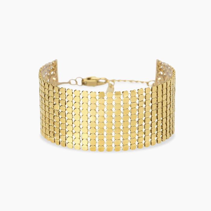 Bracciale dorato con catena disco Style 81
