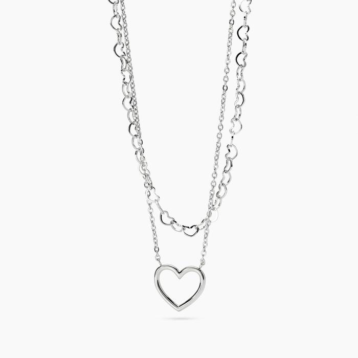 Girocollo doppia catena e cuore Style 64