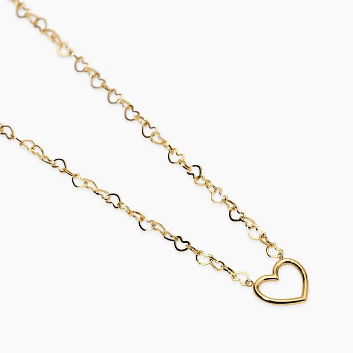 Girocollo cuore in acciaio dorato Style 64