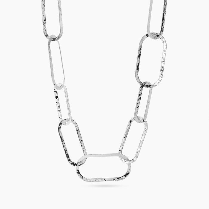 Collana con maglie allungate martellate Style 83