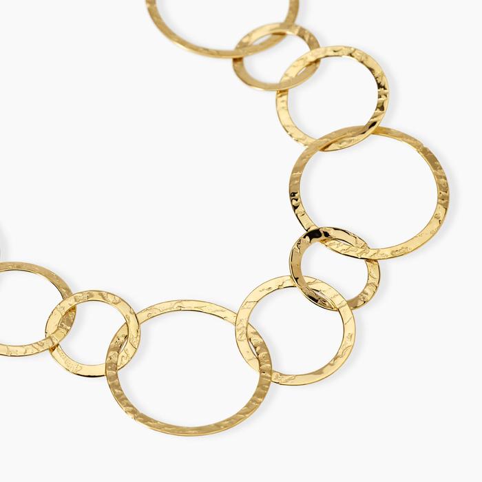 Collana con maglie dorate rotonde Style 62