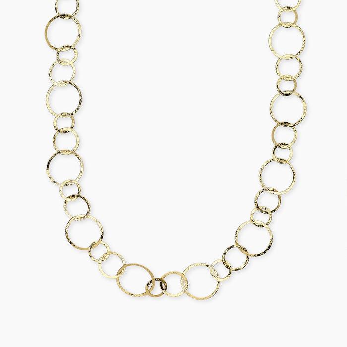 Collana con maglie dorate rotonde Style 62