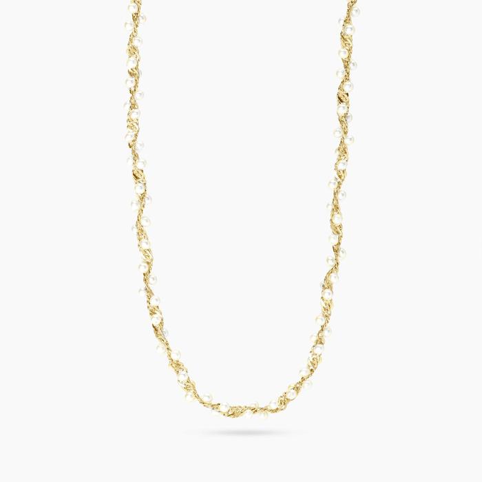 Girocollo dorato con perle conchiglia Style 71