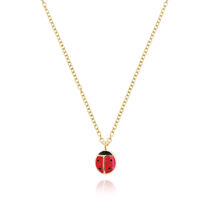 Collana Coccinella d'Oro Vero