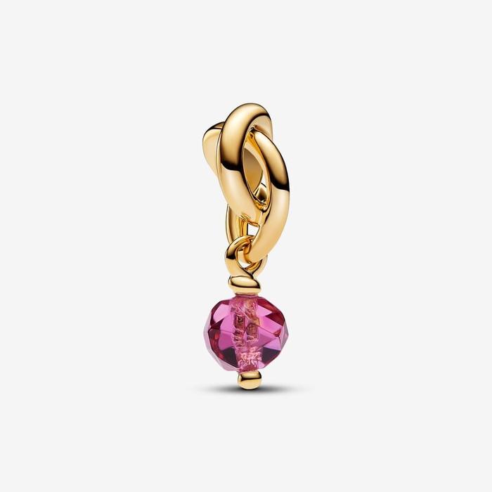Charm Pendente Cerchio Eterno Rosa Ottobre