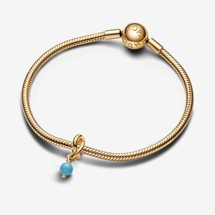 Charm Pendente Cerchio Eterno Turchese Dicembre