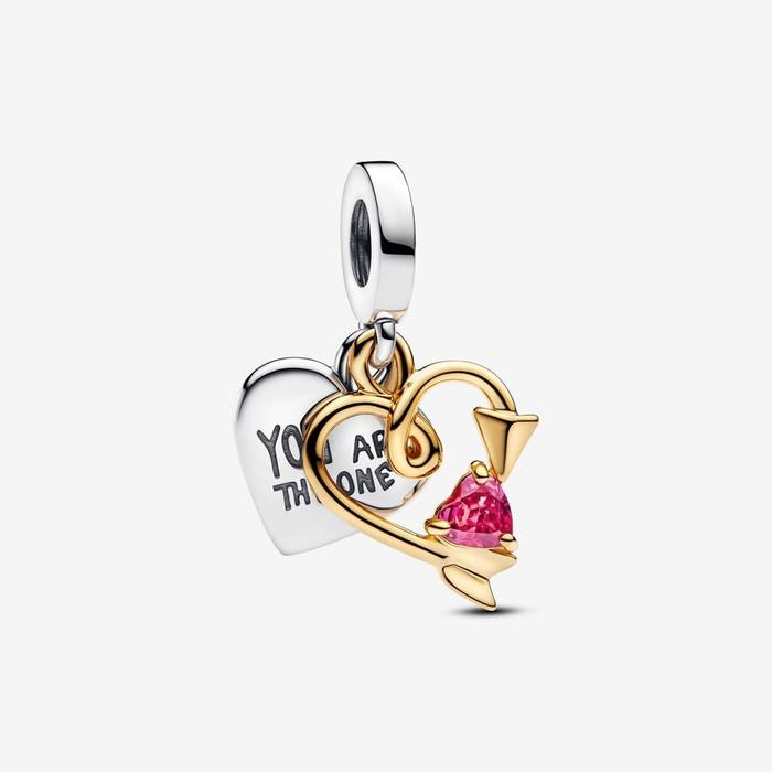 Charm Pendente Cuore con Freccia da incidere