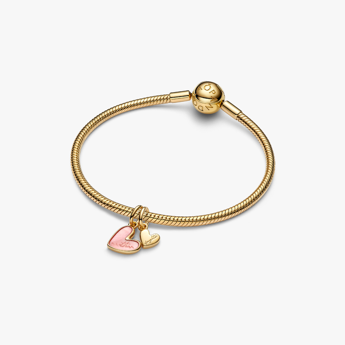 Charm Pendente Unione di Cuori Mamma e Figlia divisibile