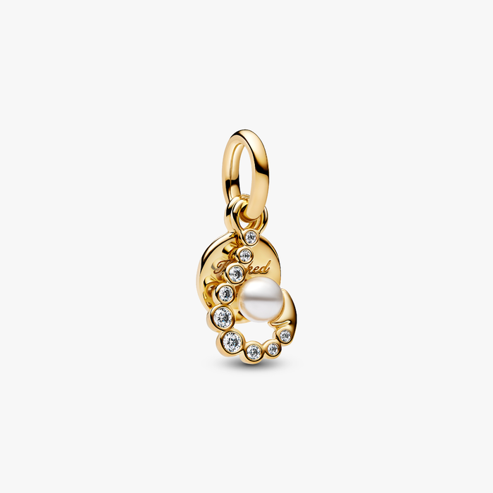 Charm Pendente Uncino con Perla Artificiale