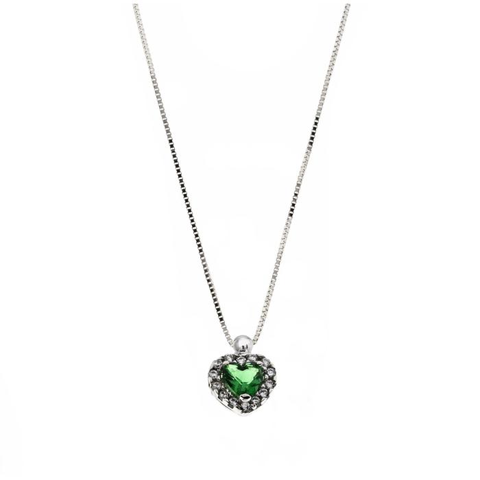 Collana Zircone Smeraldo d'Oro Vero