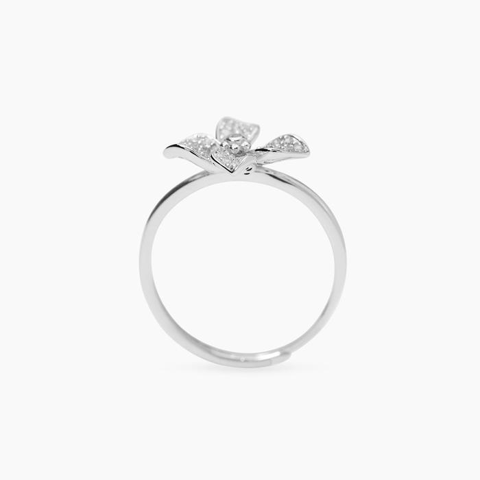 Anello in argento con fiore in zirconi FIORE MIO