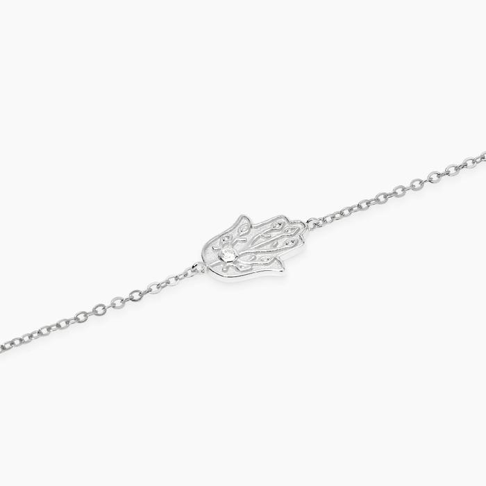 Bracciale in argento con mano di Fatima POSITIVE ENERGY