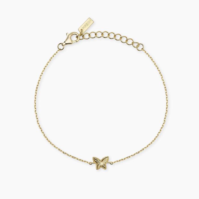 Bracciale in argento dorato con farfalla VOILÀ
