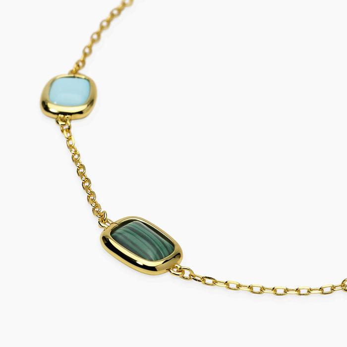 Bracciale in argento dorato con pietre multicolor GIULIETTA