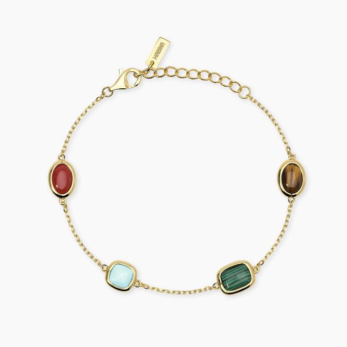 Bracciale in argento dorato con pietre multicolor GIULIETTA