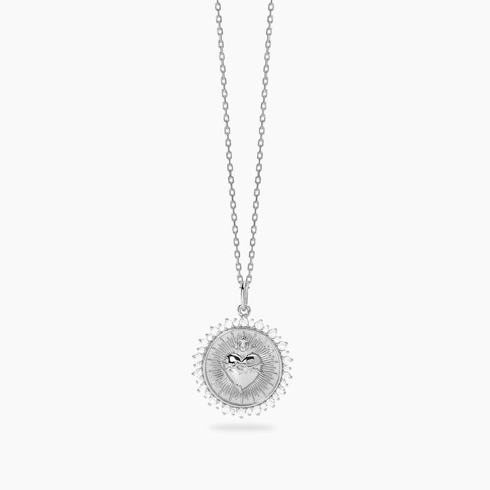 Girocollo in argento con ciondolo Sacro Cuore DIVINO