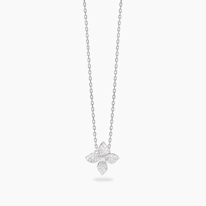 Girocollo con fiore in pavé di zirconi FIORE MIO