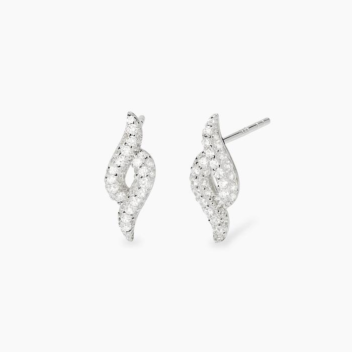 Orecchini a lobo con pavé di zirconi MELODY